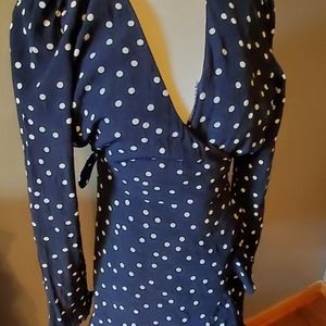 Zara trafaluc collection polka dots romper M
